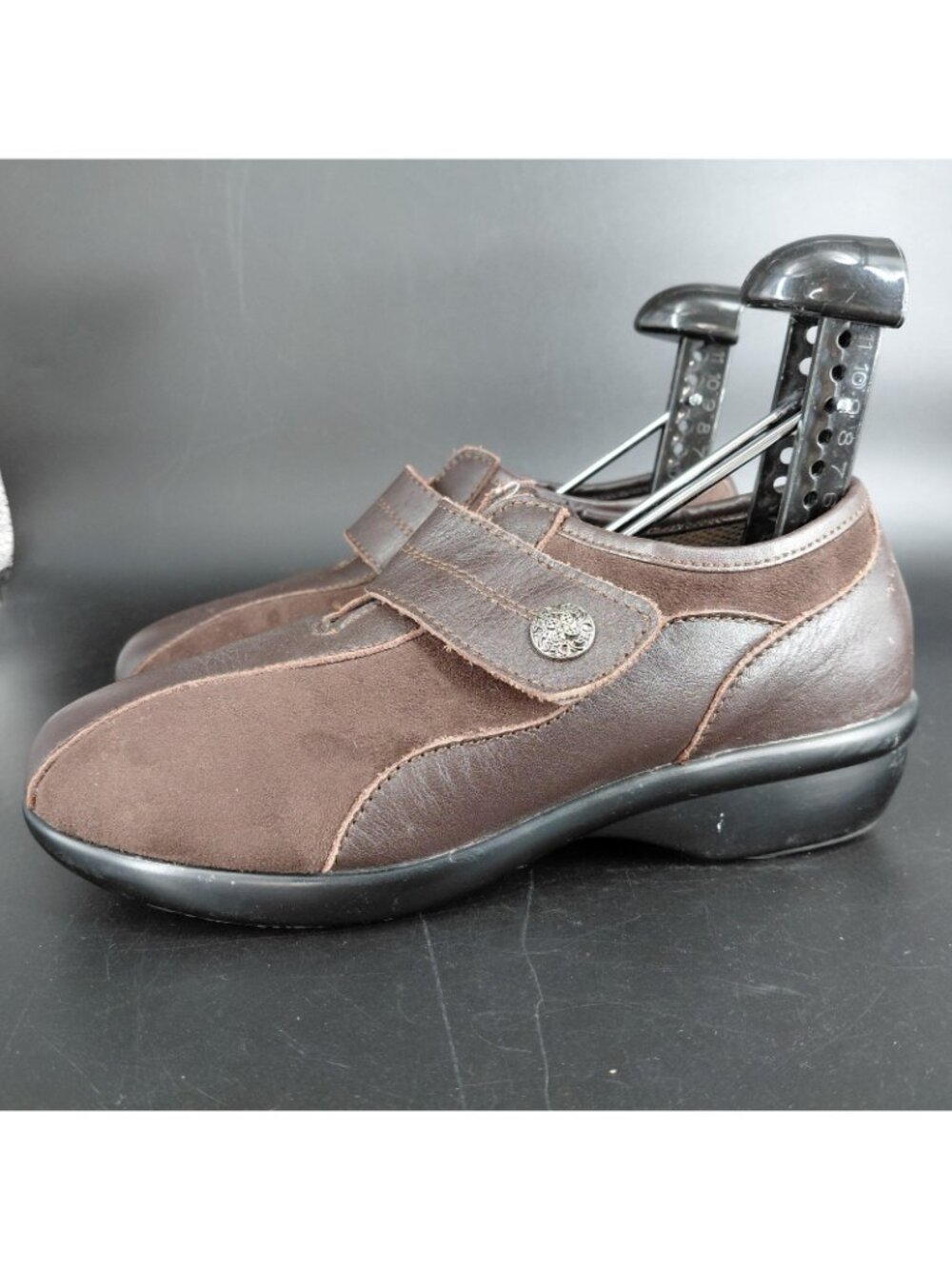 Propet Shoes Womens Size 6W Brown Leather Mary Jane Hook Loop Walking Comfort - Picture 5 of 15
